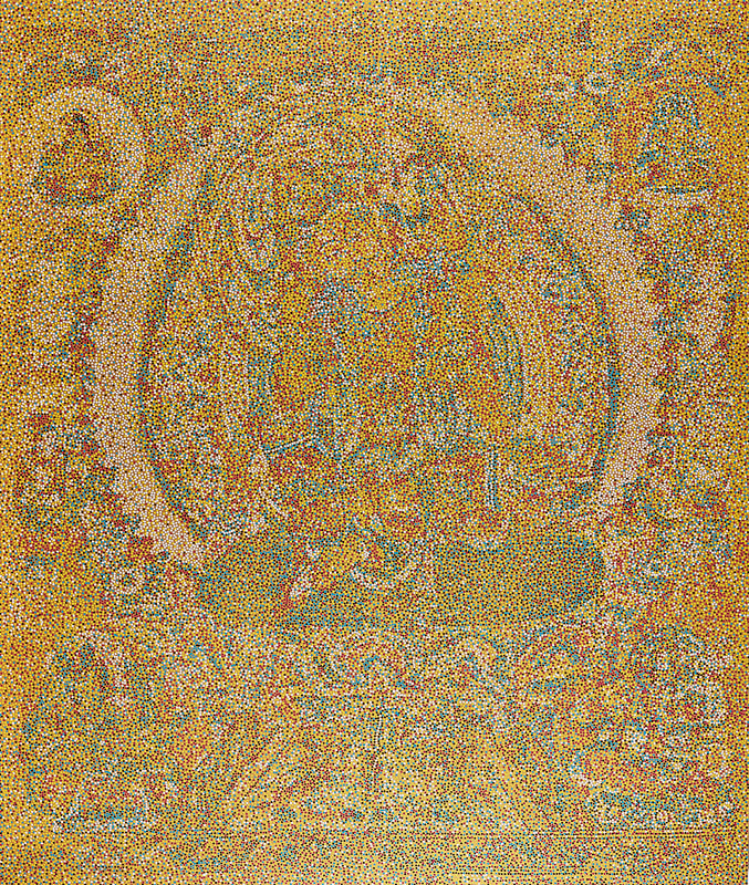 CMYK-如意轮观音菩萨 (Ruyi Wheel Guanyin Bodhisattva)，225 x 190 cm ，Acrylics on canvas ，Yang Mian，2020